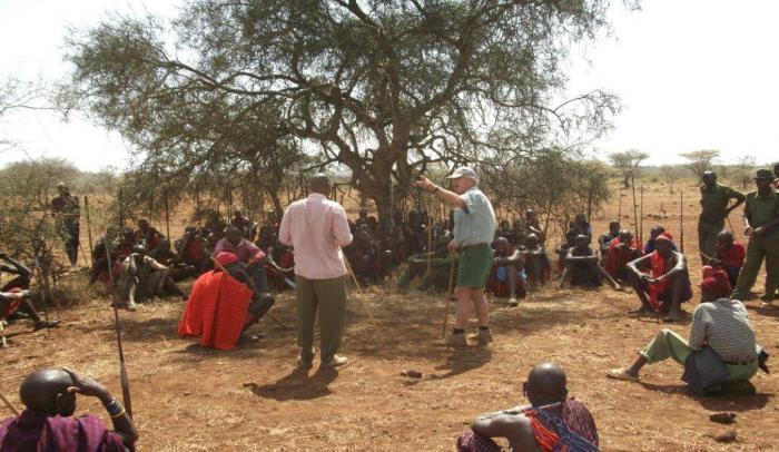 120216 1 2 Richard Talks to Local Maasai Warriors to Try and Persuade Them Not to Kill the Lion Pride
