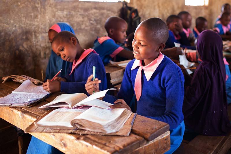 190919 young girl in school in east africa